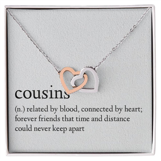 Definition Of A Cousin Necklace Interlocking Hearts Necklace