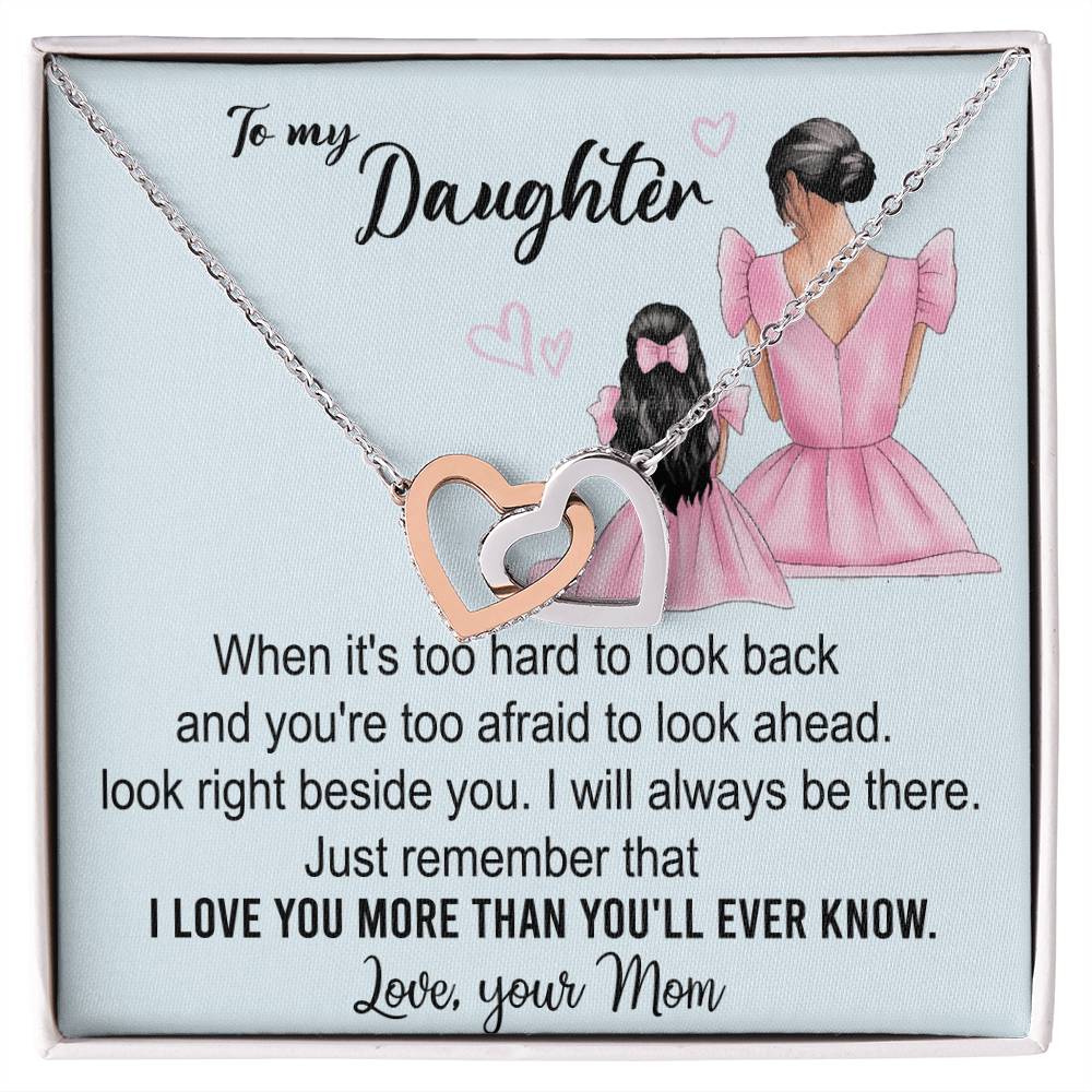 Gift For Daughter From Mom Interlocking Hearts Necklace