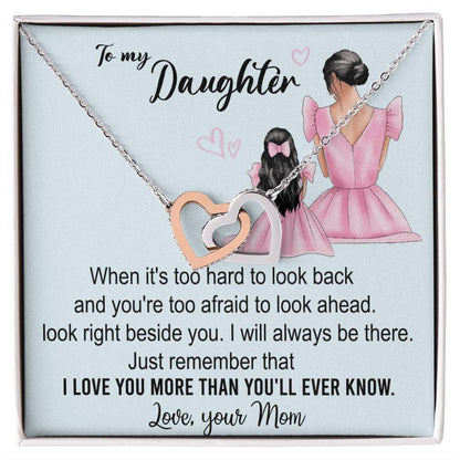 Gift For Daughter From Mom Interlocking Hearts Necklace