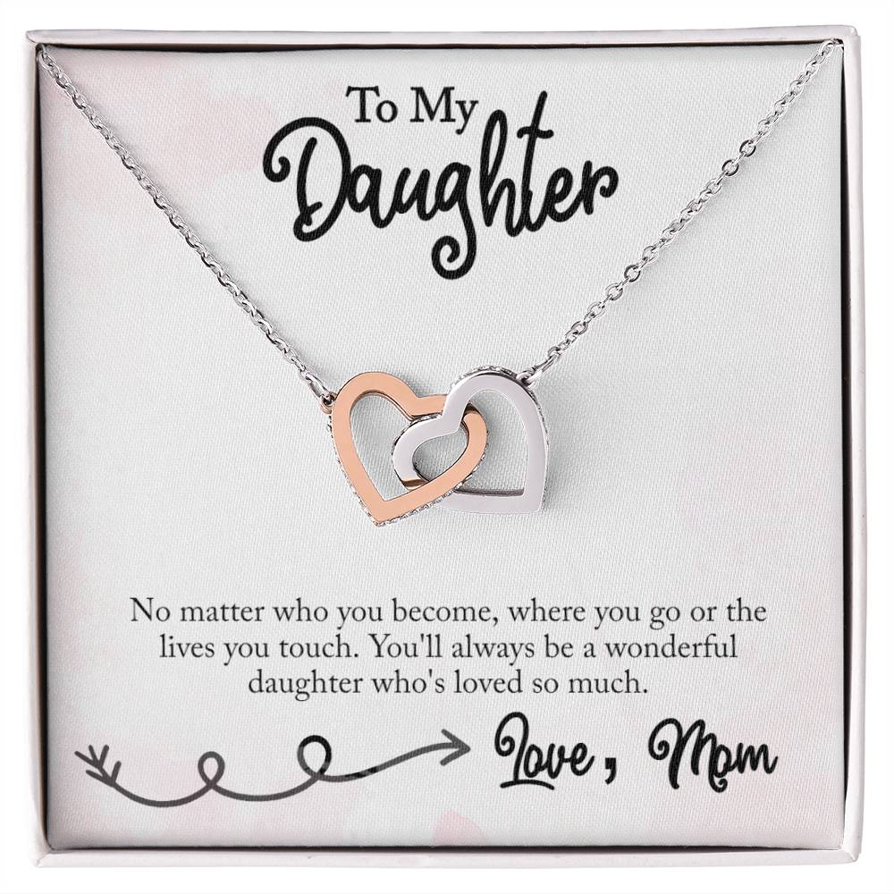 Your Daughters Birthday Graduation Or Just To Say I Love You Interlocking Hearts Necklace