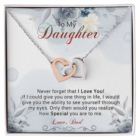 A Meaningful Gift For Daughter From Dad Interlocking Hearts Necklace