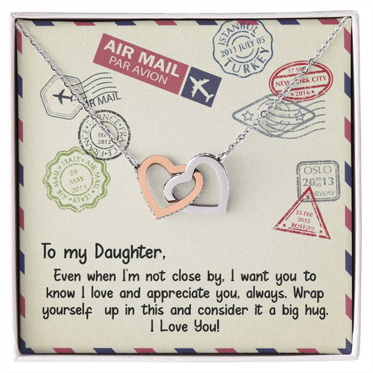 Gift For Daughter - Interlocking Heart Necklace Interlocking Hearts Necklace