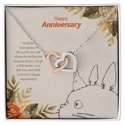 Totoro Anniversary Edition My Favorite Story Of Us - Interlocking Hearts Necklace