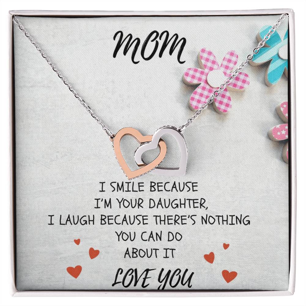 Gift For Mom - Never-Ending Love Necklace Interlocking Hearts Necklace