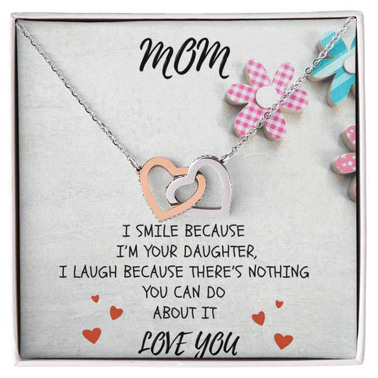 Gift For Mom - Never-Ending Love Necklace Interlocking Hearts Necklace