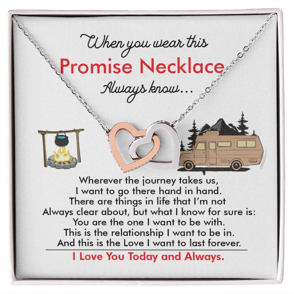 Camping Girl - Interlocking Heart Necklace Interlocking Hearts Necklace