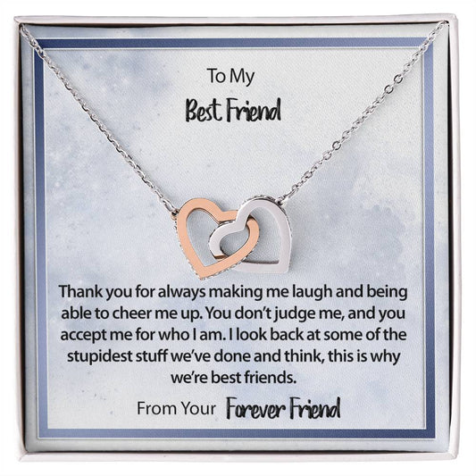 Why We'Re Best Friends Necklace Interlocking Hearts Necklace