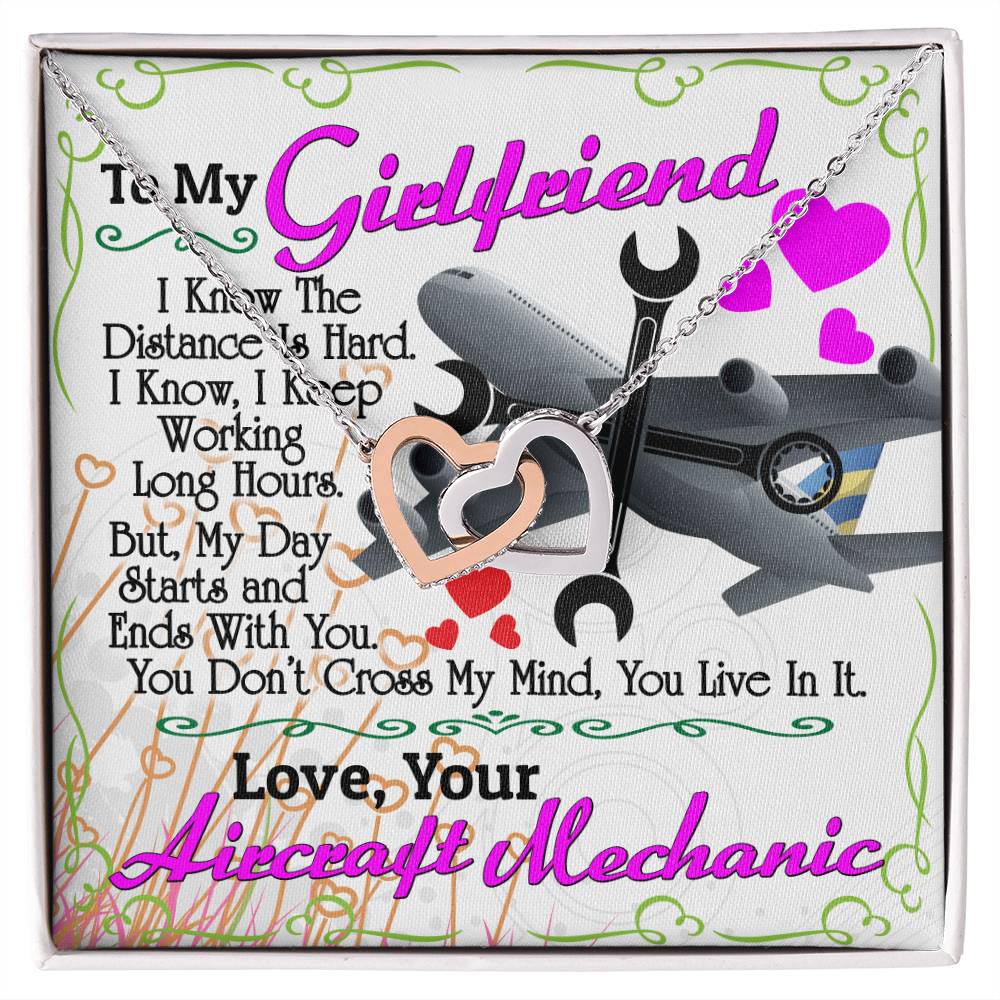Aircraft Mechanic'S Girlfriend - Interlocking Heart Necklace Interlocking Hearts Necklace