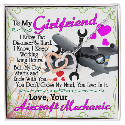Aircraft Mechanic'S Girlfriend - Interlocking Heart Necklace Interlocking Hearts Necklace