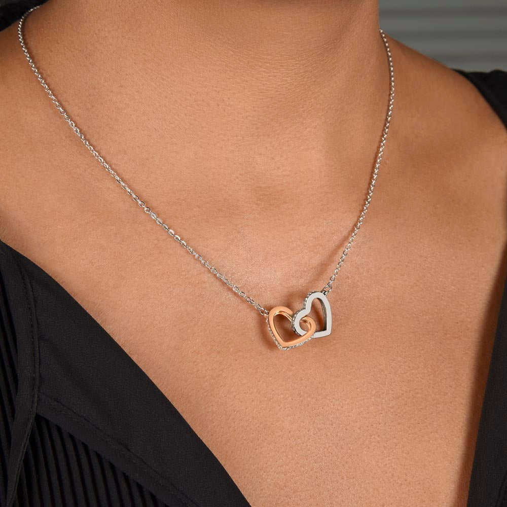 Daughter Necklace Daughter Birthday Gift Graduation Present From Mom Interlocking Hearts Necklace