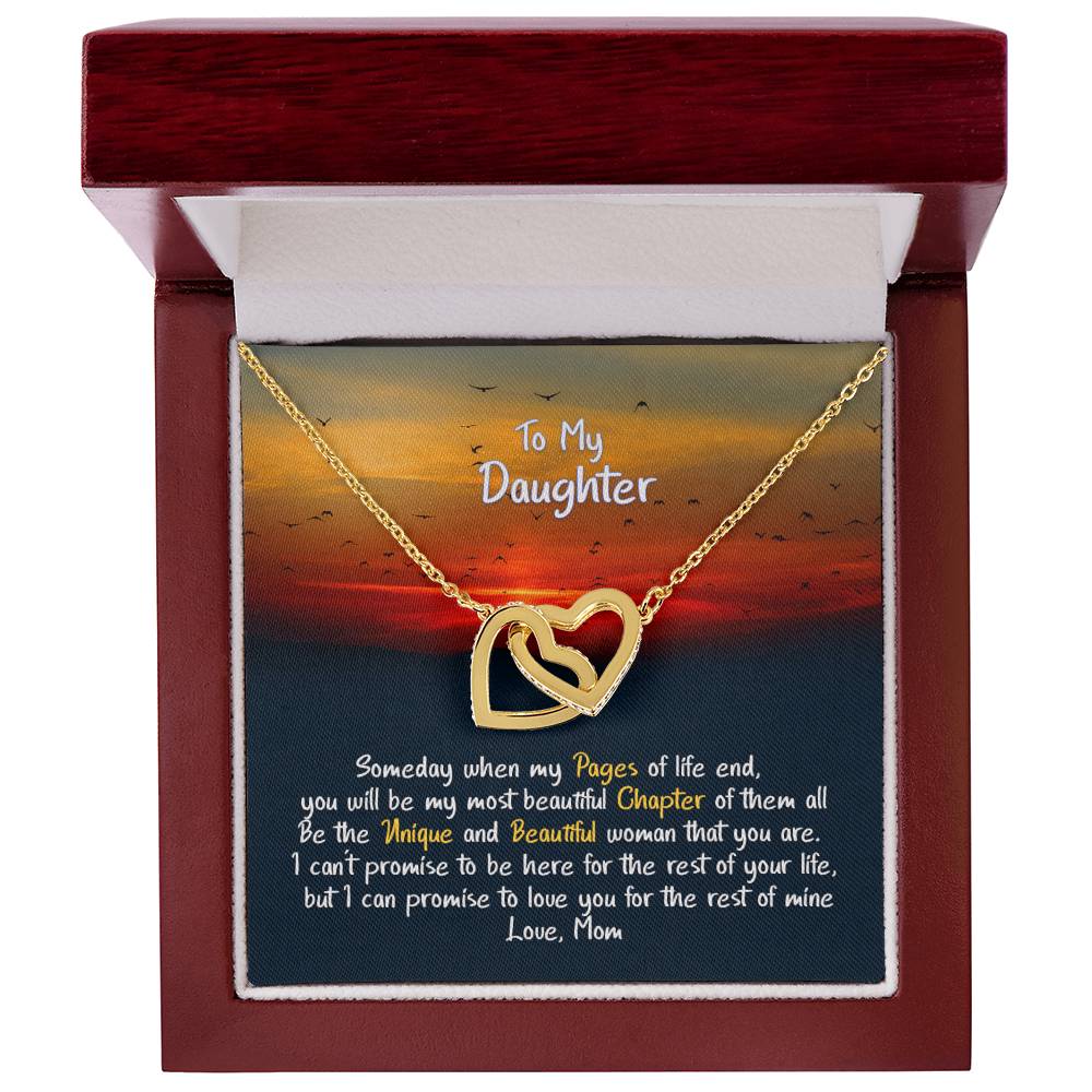 Daughter My Beautiful Chapter - Hearts Necklace Interlocking Hearts Necklace