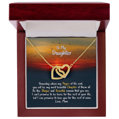 Daughter My Beautiful Chapter - Hearts Necklace Interlocking Hearts Necklace