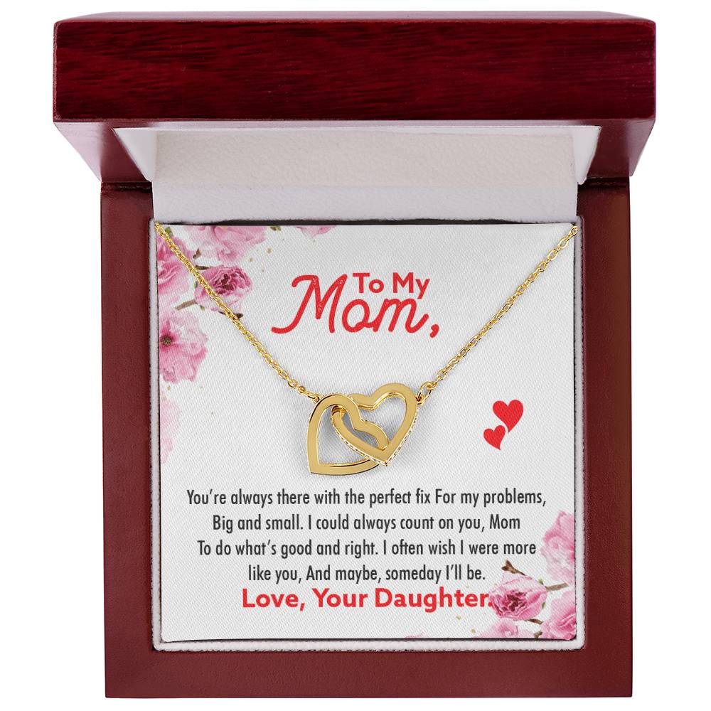 Gift For Mom - Interlocking Hearts Necklace