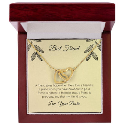 Best Friend - Interlocking Hearts Necklace