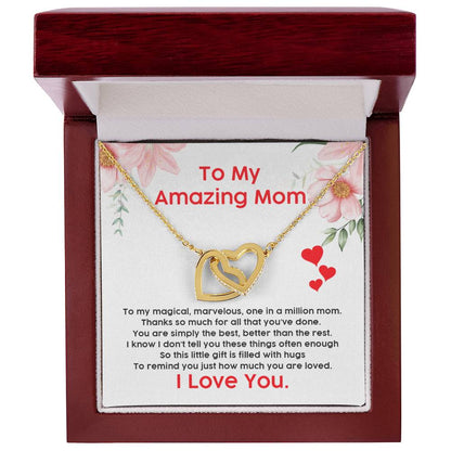 Gift For Mom - Interlocking Hearts Necklace