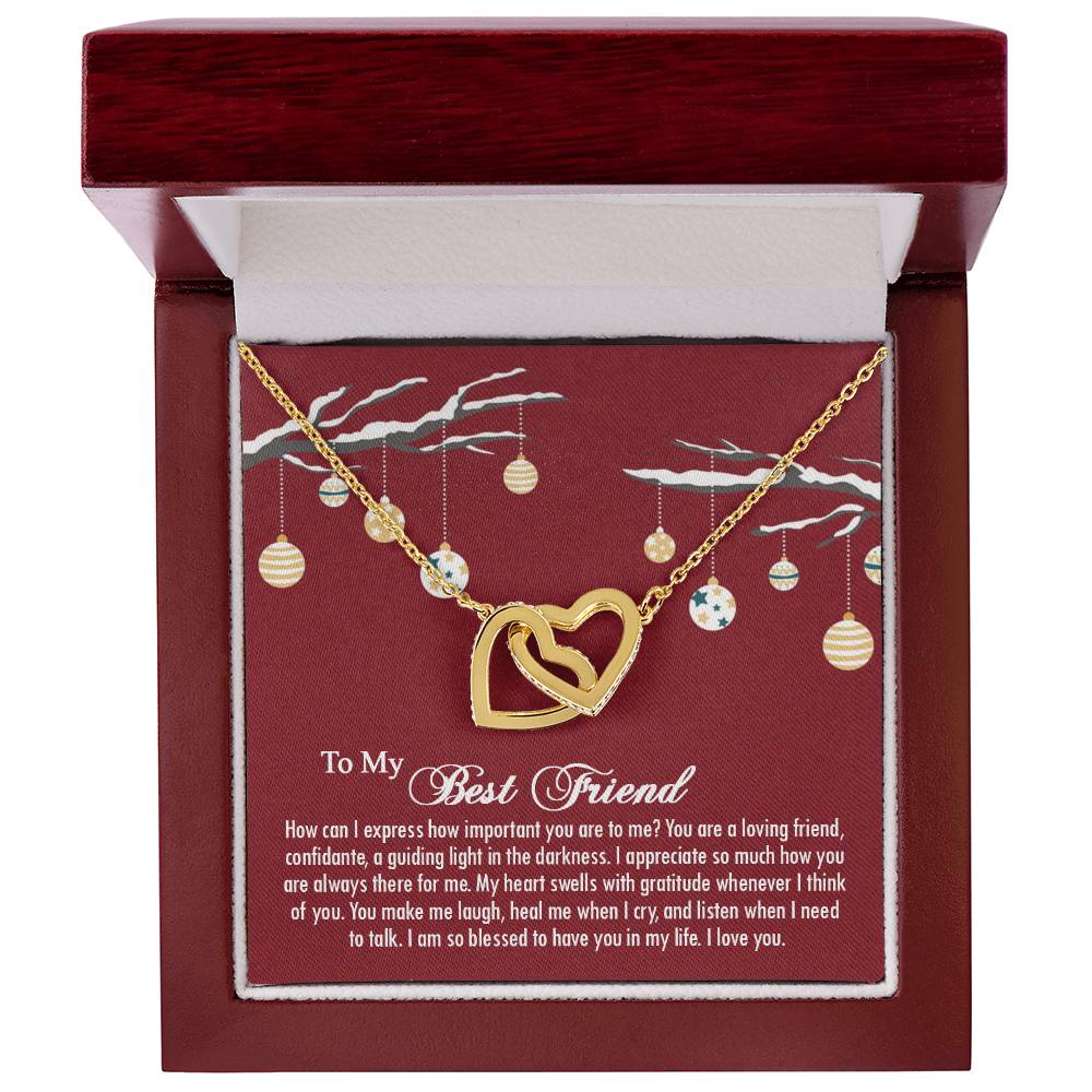 Best Friend Gift Jewelry Friend - Necklace Interlocking Hearts Necklace