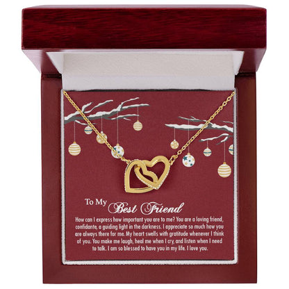 Best Friend Gift Jewelry Friend - Necklace Interlocking Hearts Necklace