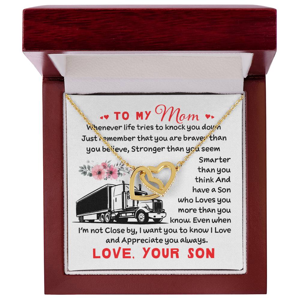 Trucker'S Mom - Interlocking Heart Necklace Interlocking Hearts Necklace