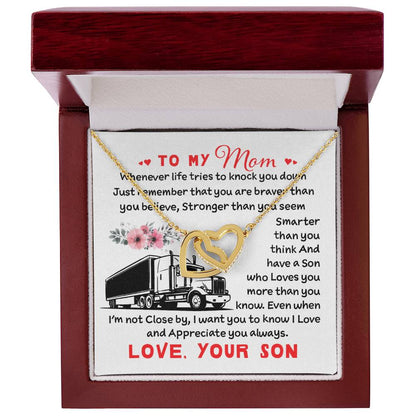 Trucker'S Mom - Interlocking Heart Necklace Interlocking Hearts Necklace