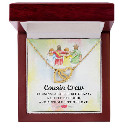 Cousin Crew Gift Interlocking Heart Necklace Gift To Cousins Best Friend Gifts Family Friend Gifts Interlocking Hearts Necklace