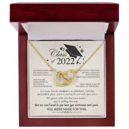 Daughter Graduation Gifts - Infinity Heart Necklace With Message Card Perfect Gift For Her Interlocking Hearts Necklace