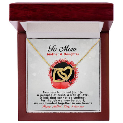 Daughters ! Perfect Mother'S Day Gift - Unique Necklace Interlocking Hearts Necklace