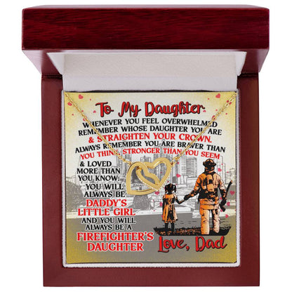 Firefighter'S Daughter - Interlocking Heart Necklace Interlocking Hearts Necklace