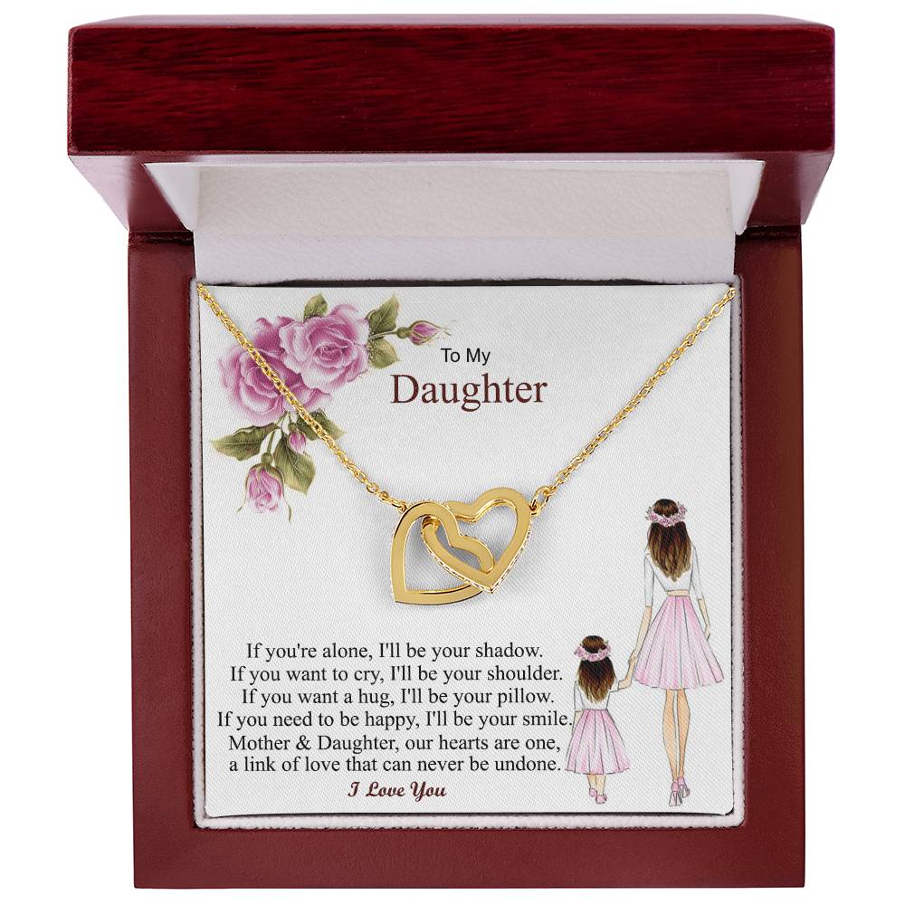 Gift For Daughter From Mon Daughter - Necklace Interlocking Hearts Necklace