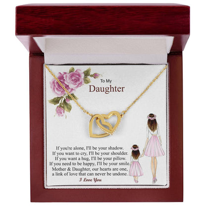 Gift For Daughter From Mon Daughter - Necklace Interlocking Hearts Necklace