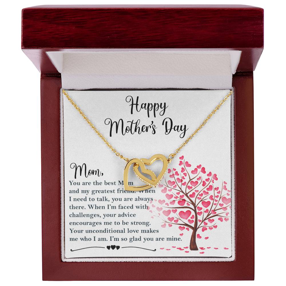 You Are The Best Mom - Happy Mother'S Day Necklace Interlocking Hearts Necklace