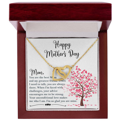 You Are The Best Mom - Happy Mother'S Day Necklace Interlocking Hearts Necklace