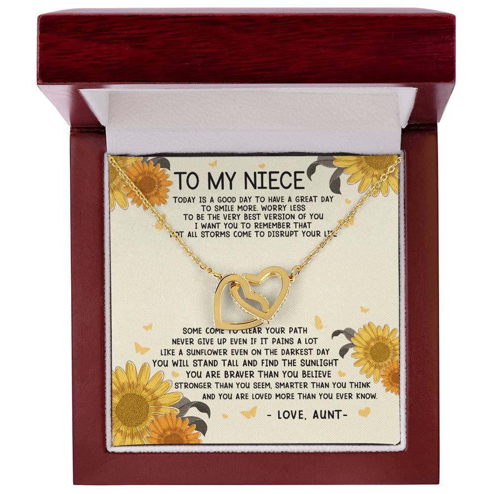 Today Is Good Day - Great Gift For Niece Interlocking Hearts Necklace