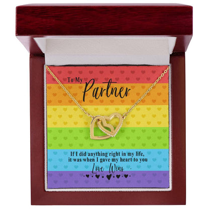 03 Love Wins Necklace Interlocking Hearts Necklace