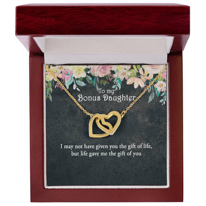 Bonus Daughter Gift Step Daughter Gift Stepdaughter Necklace Daughter Jewelry Step Daughter Birthday Interlocking Hearts Necklace