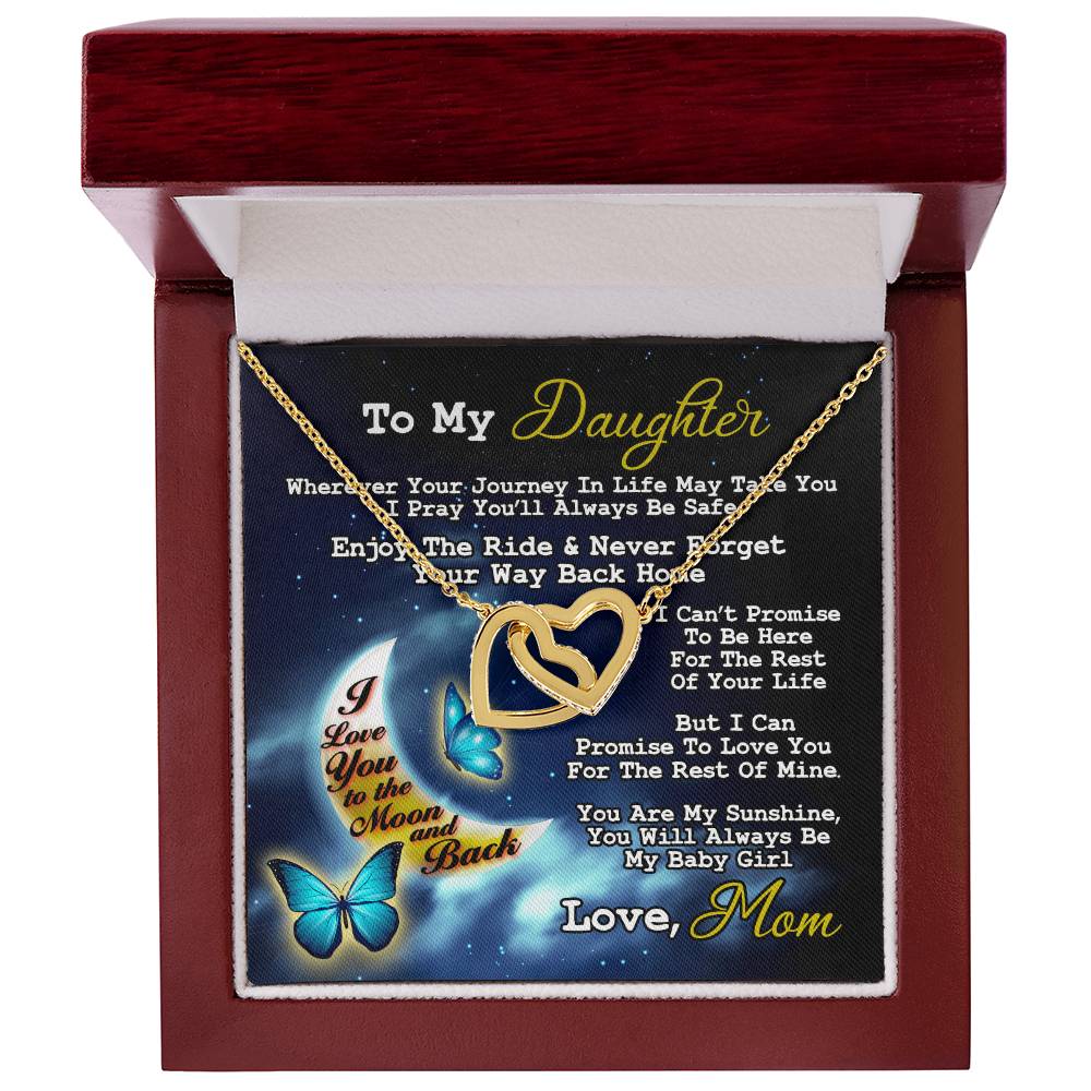 Gift For Daughter - Interlocking Heart Necklace Interlocking Hearts Necklace