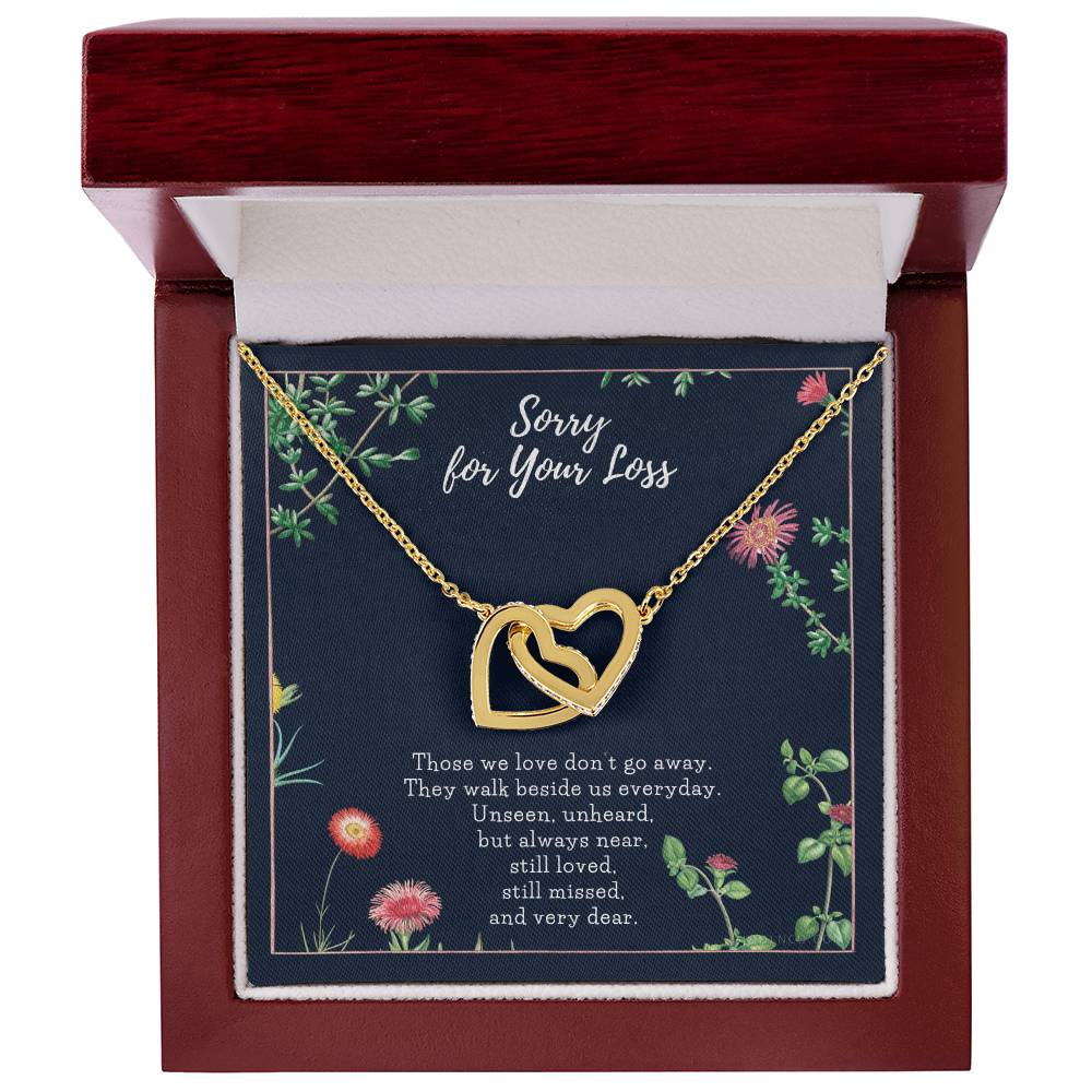 Cat Memorial Necklace Dog Memorial Necklace Pet Memorial Necklace Pet Sympathy Gift Pet Loss Gift Interlocking Hearts Necklace