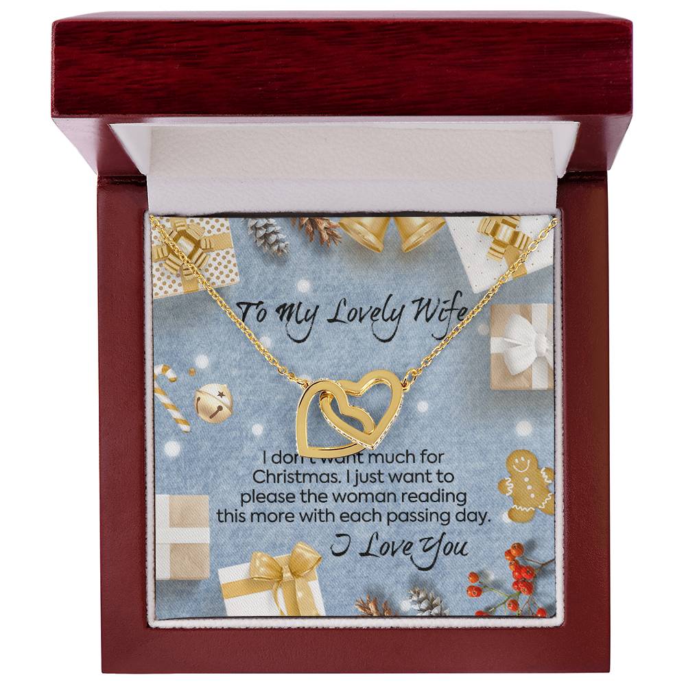 Wife Dancing Love Necklace Christmas Gift From Husband Interlocking Hearts Necklace