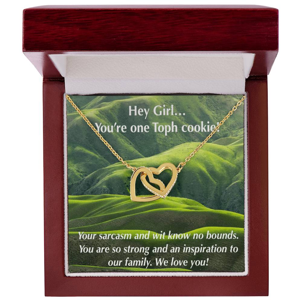 You'Re One Toph Cookie! Atla Fan Jewelry- By Geekchic Interlocking Hearts Necklace