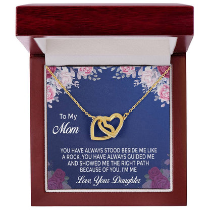 Daughter Mom Gift Mother'S Day Interlocking Hearts Necklace