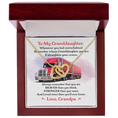 Trucker'S Granddaughter - Interlocking Heart Necklace Interlocking Hearts Necklace