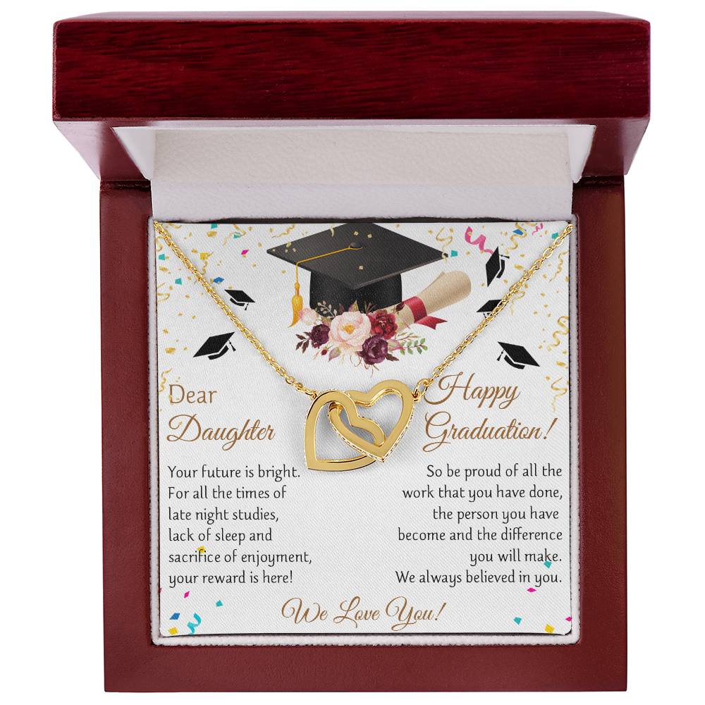 Class Of 2021 - Limited Edition Graduation Necklace - Gdt12 Interlocking Hearts Necklace