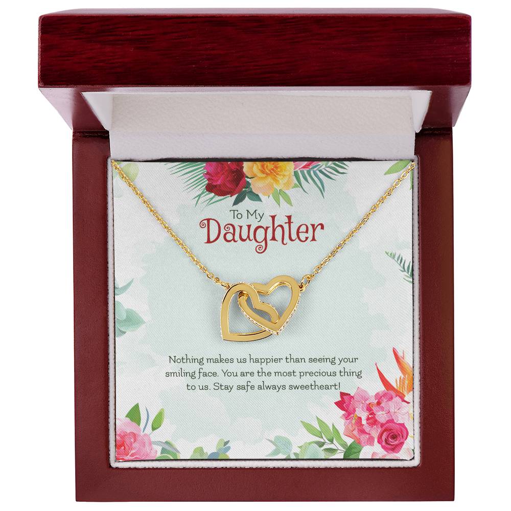 Two Hearts Interlocking Necklace For Daughter Interlocking Hearts Necklace