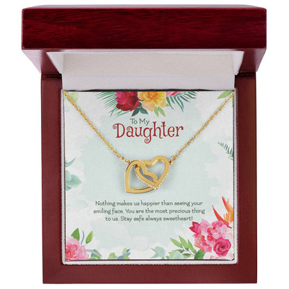 Two Hearts Interlocking Necklace For Daughter Interlocking Hearts Necklace