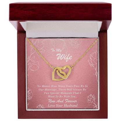 To My Wife Interlocking Hearts Necklace