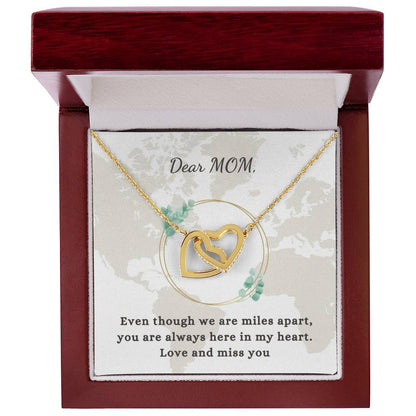 Gift For Long-Distance Mom - Interlocking Heart Necklace Interlocking Hearts Necklace