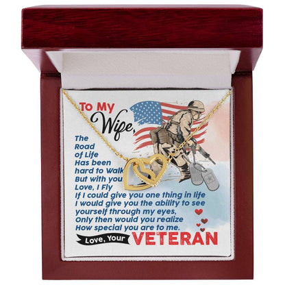 Veteran'S Wife - Interlocking Heart Necklace Interlocking Hearts Necklace