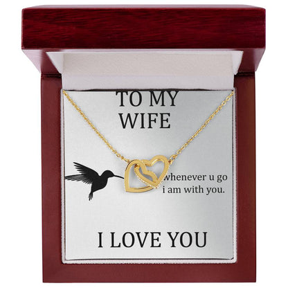 Cool Gift For My Wife Interlocking Hearts Necklace