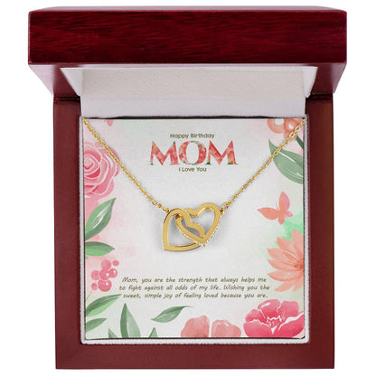 Birthday Edition Wishing You A Sweet And Simple Joy Of Love! - Interlocking Hearts Necklace