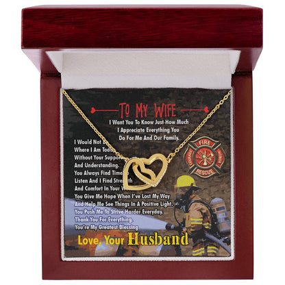 Firefighter'S Wife - Interlocking Heart Necklace Interlocking Hearts Necklace