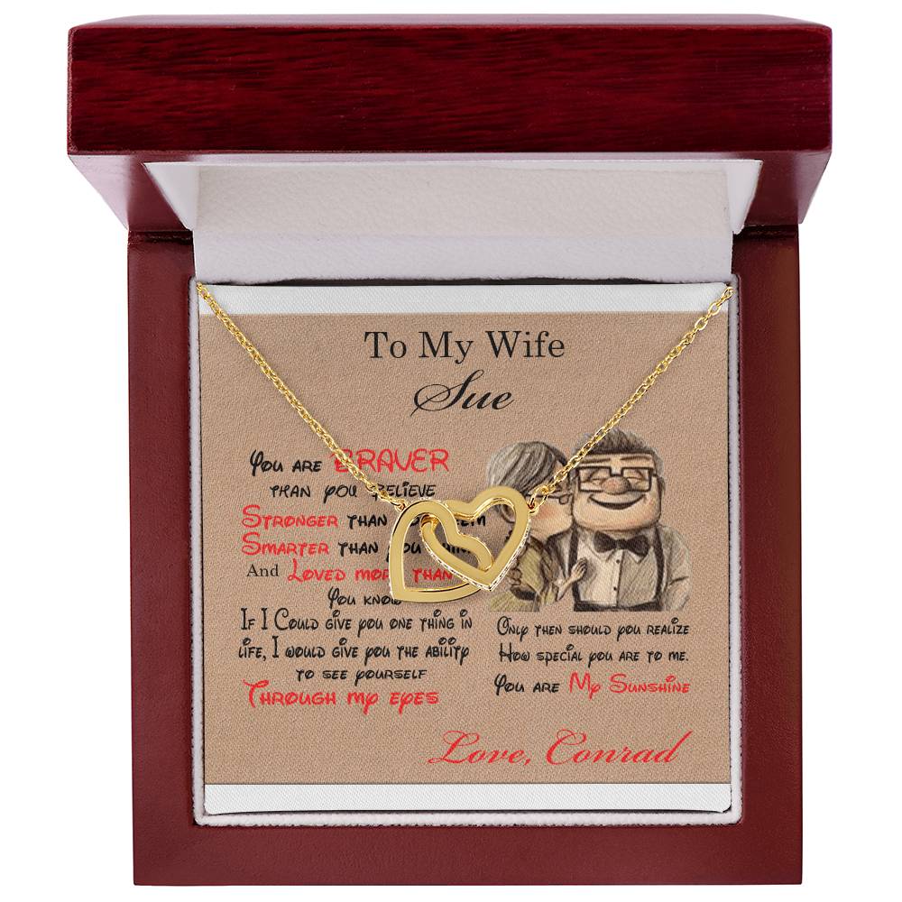 Double Heart Necklace Perfect Gifts For Your Love One'S Interlocking Hearts Necklace